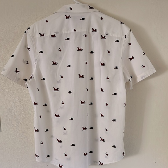 Penguin by Munsingwear, White Christmas Button Down Shirt, Size Large, Holiday - Picture 12 of 12